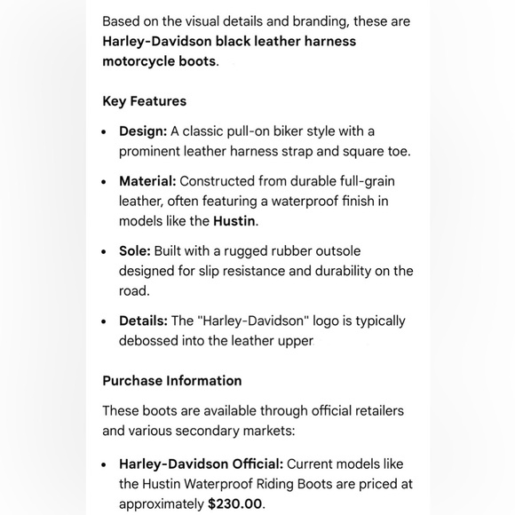 Women’s size 8 Harley-Davidson Black Riding Boots - Picture 6 of 8